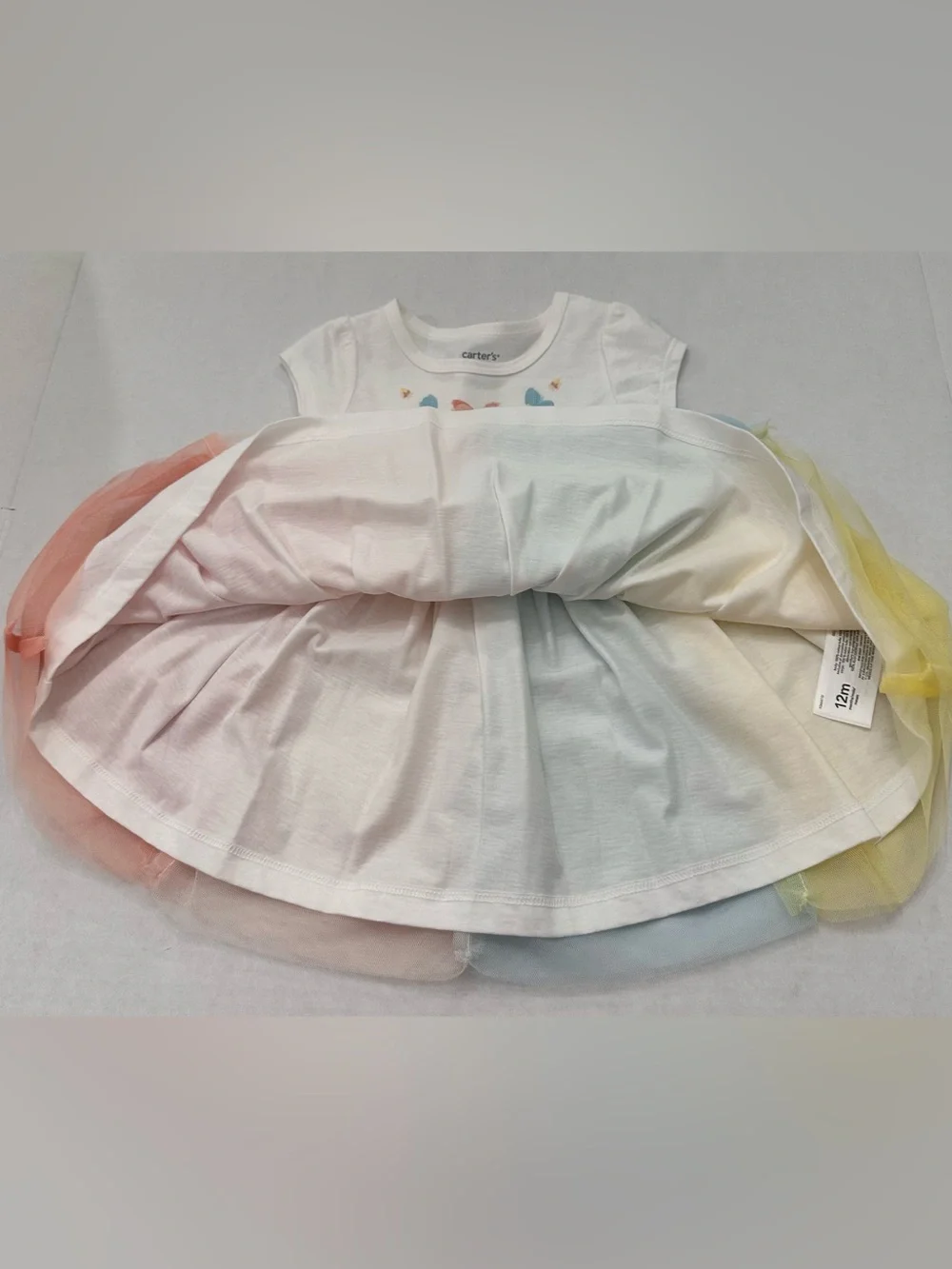 Carter's Baby Rainbow Tutu Dress Size 12 Months NWT's